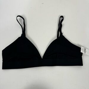 Old Navy Black V Plunge Wireless Non Padded Light Support Bra Lounge
